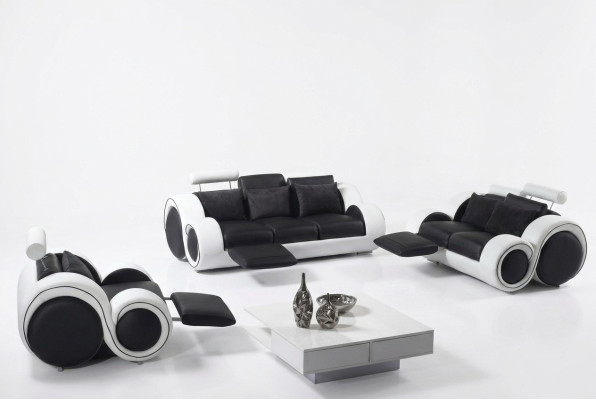 Sofagarnitur 3+2+1 Relax Funktion Sitzer Sofa Couch Garnituren Leder Sofas