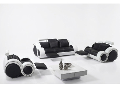 Sofagarnitur 3+2+1 Relax Funktion Sitzer Sofa Couch Garnituren Leder Sofas