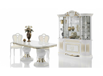Esszimmer Komplett Garnitur Tisch Anrichte Set Vitrine Holz Barock Vitrinen 2tlg