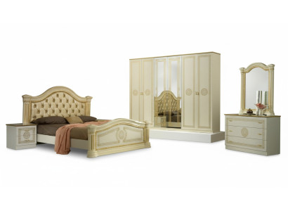 Design Schlafzimmer 3tlg. Bett 2x Nachttisch Klassischer Luxus Betten Set Möbel