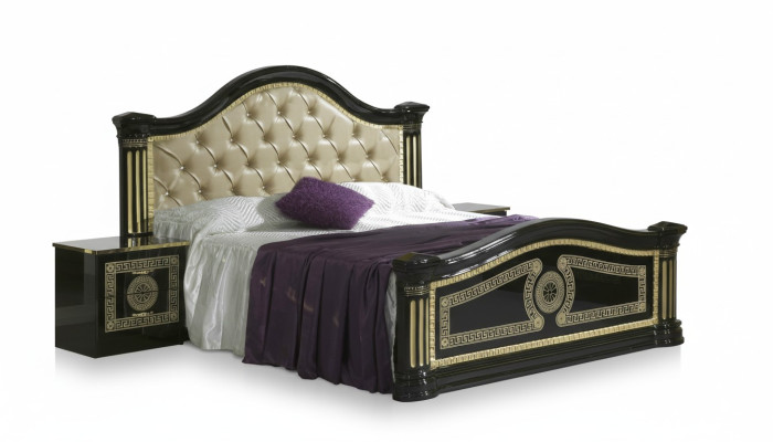 Chesterfield Bett Lederbett Polsterbett Schlafzimmer Ehebett Betten 180x200cm