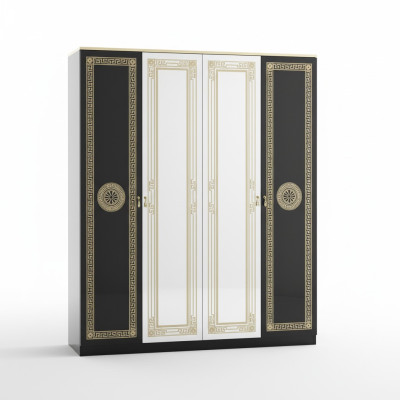 Schrank Edler Kleiderschrank Made in Italy Klassische Schränke Schlafzimmer