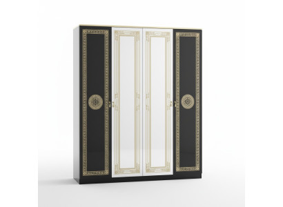Schrank Edler Kleiderschrank Made in Italy Klassische Schränke Schlafzimmer