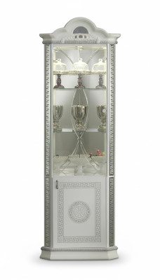Eckschrank Luxus Vitrine Vitrinen Schrank Holz Schränke Italienische Stil Möbel