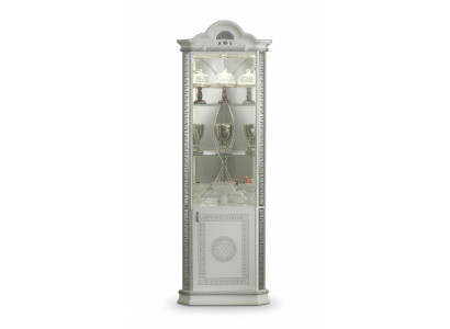 Eckschrank Luxus Vitrine Vitrinen Schrank Holz Schränke Italienische Stil Möbel