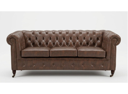 Chesterfield Sofagarnitur Sofa Couch Polster 3 2 Sitzer Leder Sofas Stoff Neu