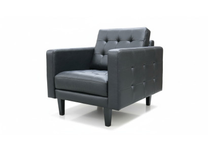 Sessel Club Lounge Designer Lehn Stuhl Polster Sofa 1 Sitzer Fernseh Leder
