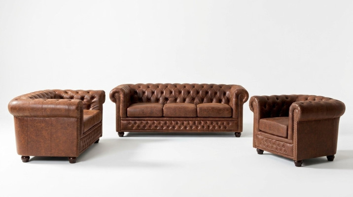 Sofagarnitur 3+2+1 Sitzer Set Relax Design Sofas Polster Couchen Leder