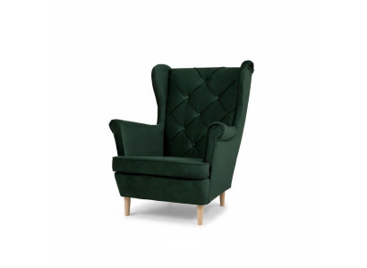 Chesterfield Sessel Fernseh Couch 1 Sitzer Sofa Stoff Textil Ohrensessel