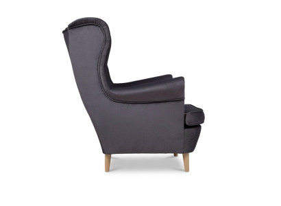 Chesterfield Ohrensessel Sessel Couch Sofa Polster Sitz Lounge Relax Grau