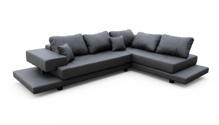 Design Esk Ecksofa L-form Modern Sofas Ledersofa Couch Wohnlandschaft