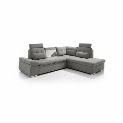 Design Ecksofa L-Form Sofa Couch Bettfunktion Polster Schlafsofa Textil