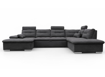 Ecksofa U Form Sofa Wohnlandschaft Garnitur Stoff Sofas Bettunktion Schlaf