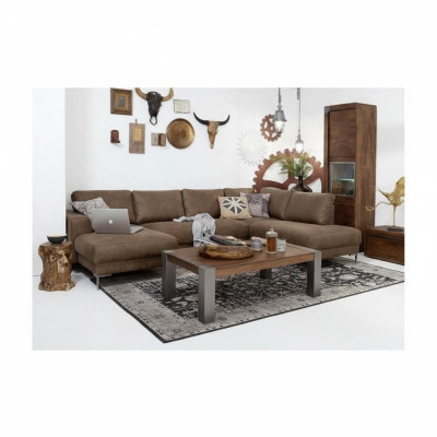 Ecke Ecksofa U-Form Wohnlandschaft Sofa Couch Polster Garnitur Vintage