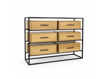 Design Commode Armoires Étagère Authentique Bois Side Low Board