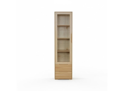 Massive Vitrine Echte Handarbeit Vollholz Schrank Holz Schränke Glas Vitrinen