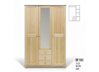 Kleiderschrank Kiefer Schrank Vollholz Schlafzimmerschrank Schränke Landhaus Neu