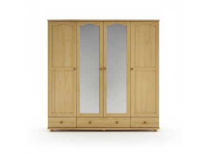 Kleiderschrank Schlafzimmer Holz Schrank Echte Handarbeit Vollholz Schrank 4trg.
