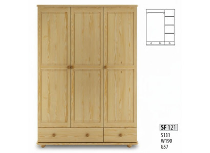 Klassischer Schrank Kleiderschrank Massiv Landhaus Schrank Kiefer Schränke Neu