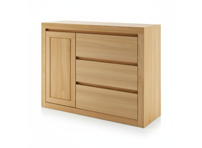 Landhaus Kommode Massivholz Schrank Schränke Echtes Holz Eiche 140x90cm Kommoden