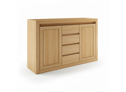 Anrichte Kommode Massivholz Schränke Echtes Holz Eiche 140x90cm Kommoden Schrank