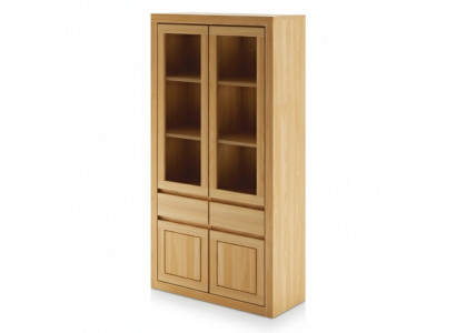Moderne Vitrine Vitrinen Schrank Handarbeit Vollholz Schränke Massiv Holz Eiche