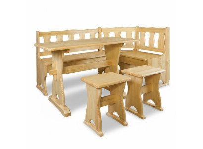 Eckbank Holzbank massive Bänke Küche Essbereich Ecksitz Möbel Echtholz Holz