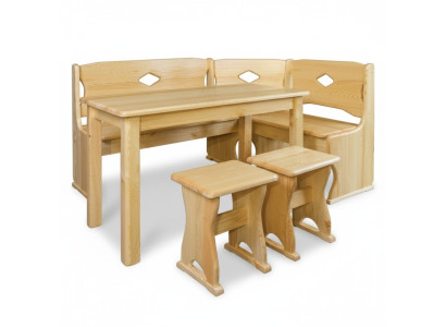 Eckbank Holzbank massive Holz Bänke Küche Essbereich Ecksitz Möbel Echtholz