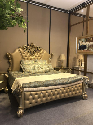 Schlafzimmer 3 tlg. Set Bett 2x Nachttisch Konsole Betten Doppel Luxus