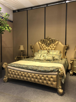 Schlafzimmer 3 tlg. Set Bett 2x Nachttisch Konsole Betten Doppel Luxus
