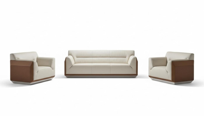 Sofagarnitur 3+1+1 Sitzer Set Design Sofas Polster Couchen Leder Relax