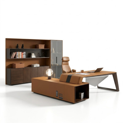 Design Büro Office Kanzlei Tisch Regal Akten Schrank Schreib Deko Tische