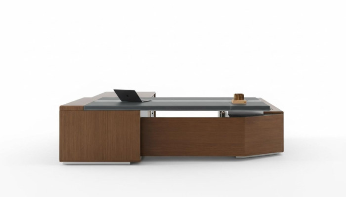 Eckschreibtisch Büro Chef Zimmer Möbel Design Schreibtische Deko Praxis