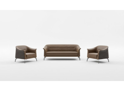 Sofagarnitur Set Design Sofa Polster Couchen Leder Couch Modern Neu 311