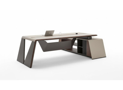 Design Büro Schreibtisch Tisch Sessel Einrichtung Ecktisch mit Stuhl 2tlg.