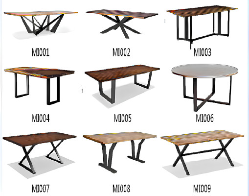 Esstisch Black River Table Echtes Holz Flusstisch 221x91cm Tische