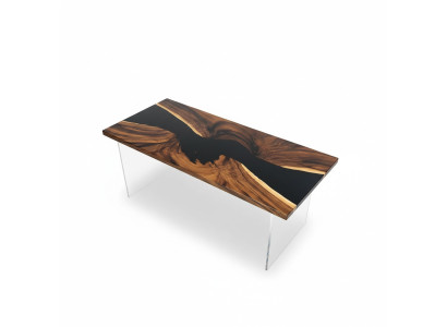 Epoxid Harz Esstisch Echtes Holz Massive Möbel Wasserfall Epoxy Tisch