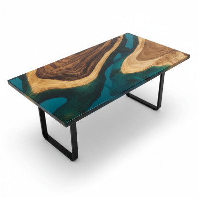 Tisch Esstisch Tische Harz Epoxy Massive Design Möbel 140x71 Echtes