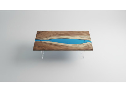 Esstisch River Table Massiv Tische 185x85cm Flusstisch Epoxidharz Meer