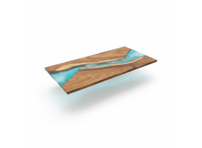 Luxus Tische Echtes Holz Epoxid Harz Fluss Tisch Schwarz Wasser Epoxy