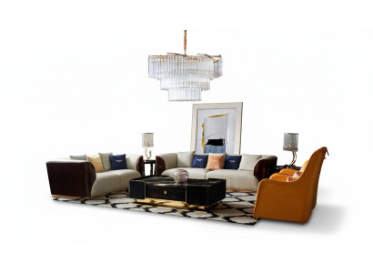 Komplette Sofagarnitur 4tlg. Set Couchtisch sofa Sitzgarnituren Ledercouchen
