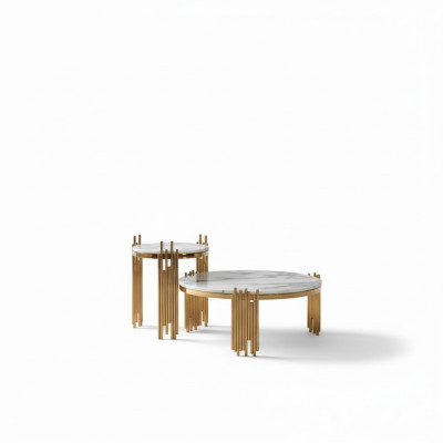 Edelstahl Beistell Rund Design Tisch Tische Gold Couch Wohnzimmer