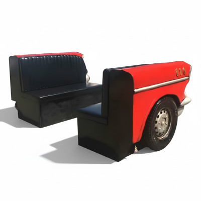 Doppel Auto Sofa Diner Sofa Couch Auto Möbel USA Einrichtung Deko Modell Leder