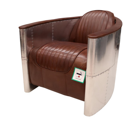 Ledersessel Sessel Aviator Clubsessel Art Deco Cocktailsessel Fernsehsessel