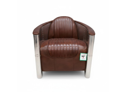 Ledersessel Sessel Aviator Clubsessel Art Deco Cocktailsessel Fernsehsessel