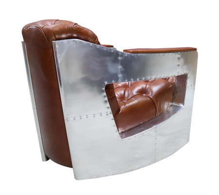 Chesterfield Sessel Knopf Geschlossen Sitzen Shabby Vintage Tan Echtes