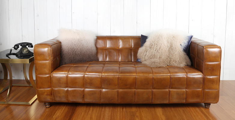 Klassische Echtleder Couch Polster Sofagarnitur Sitz Garnituren Couchen 3tlg neu