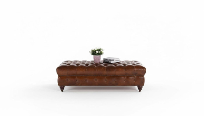 Vintage Chesterfield Sofagarnitur Polster Couch Sofa Leder 3+1 Sitzer Set 2tlg.