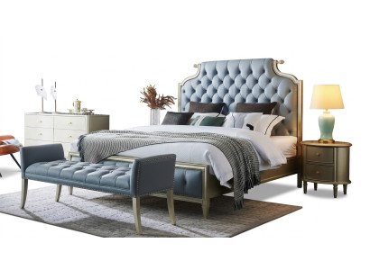 Ein hochwertiges Designer-Bett im Chesterfield-Stil für Ihr Schlafzimmer 