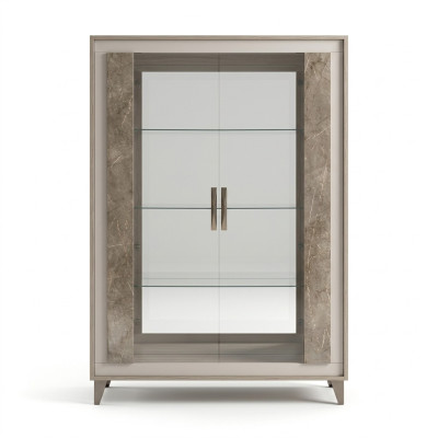 Anrichte Luxus Schaufenster Vitrine Glas Schrank Modern Stil Italienische Möbel